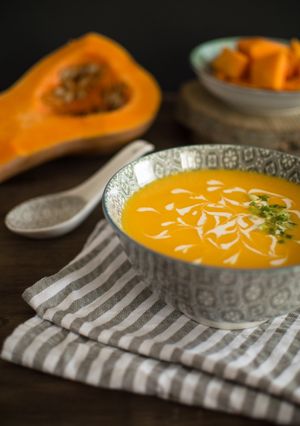 Una foto de Crema de calabaza