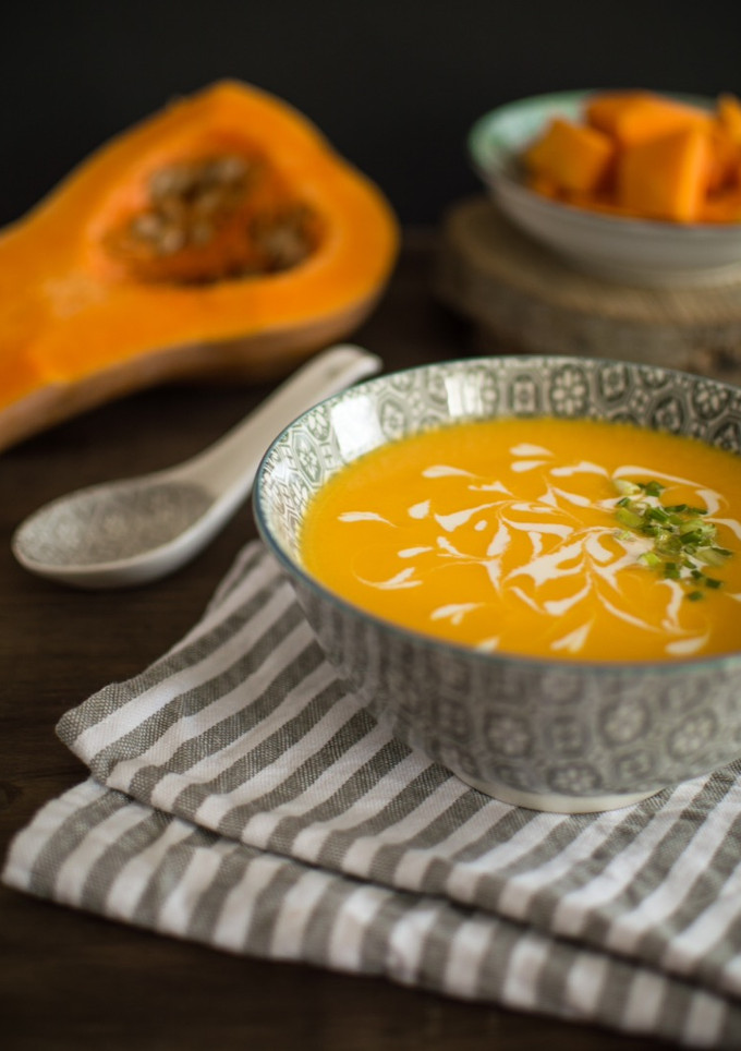 Una foto de Crema de calabaza