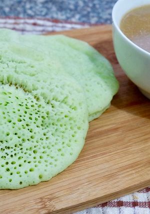 Foto resep Serabi pandan kuah kinca