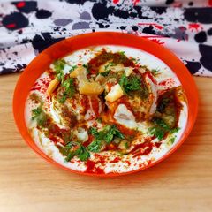 A picture of Instant bread dahi bhalle.