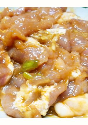 รูปของ 🥢(แจกสูตร)​สูตรหมูหมักขมิ้น/หมูกะทะ​ จิ้มจุ่ม​ ชาบู​ สุกี้