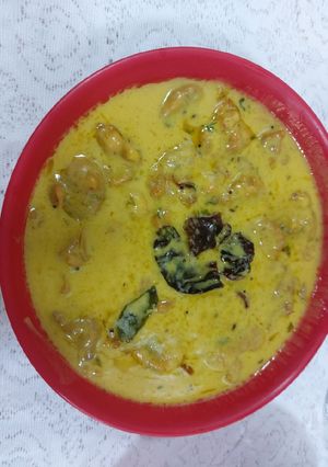 A picture of Kadi pakora.