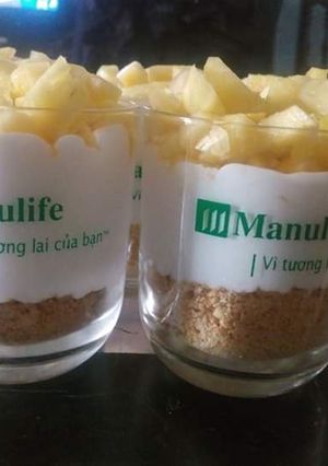 Hình của món Bánh phomai dứa.