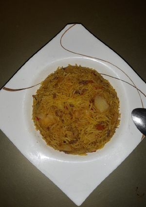 A picture of Quick potato basmati rice.