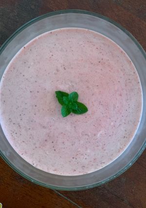 Una foto de Mousse de frutilla