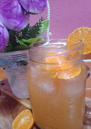 Foto resep Es Jeruk kelapa
