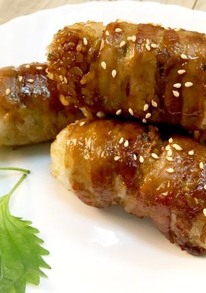 超有飽足感！【燒肉飯團】 的食譜成品照片