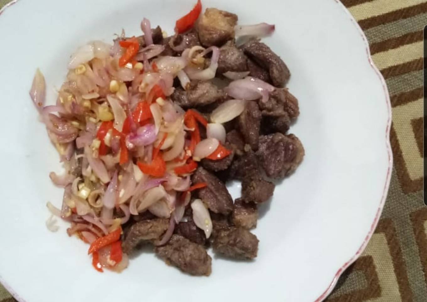 Daging Goreng Sambal Bawang Matah