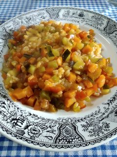 Una foto de Risotto de verduras light