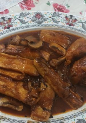 عکسی از دستور خورش کدوسبز با مرغ