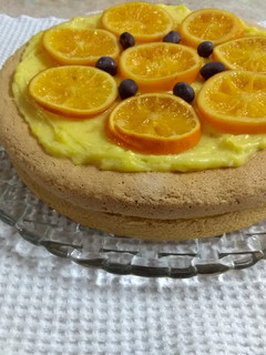 Una foto de Torta rústica de naranjas
