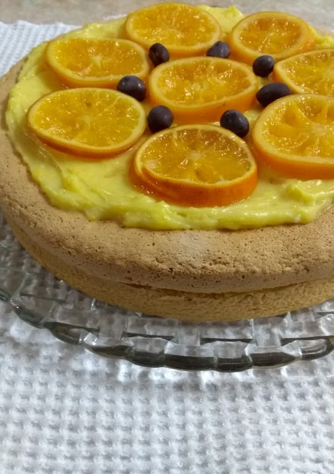 Una foto de Torta rústica de naranjas