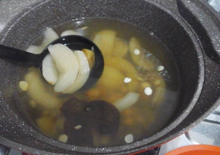 Cara mengolah Sup buah pir (chinese pear soup) enak