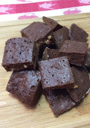 Una foto de Brownies para diabéticos en el microondas