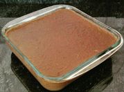Una foto de flan de bananas