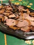 Gigot d'agneau mariné, ail fumé