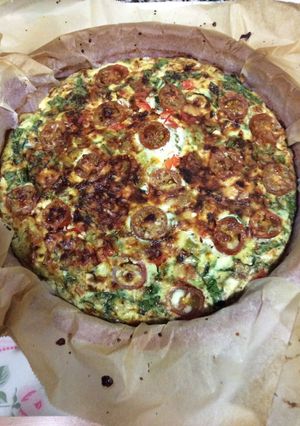 Una foto de Quiche vegetal baja en calorías