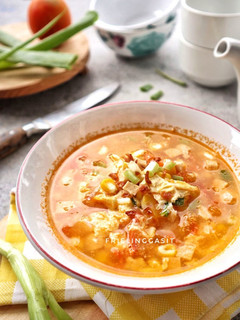 Foto resep Sup Tomat Telur Simple