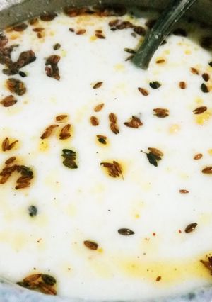 A picture of Tadka raita.