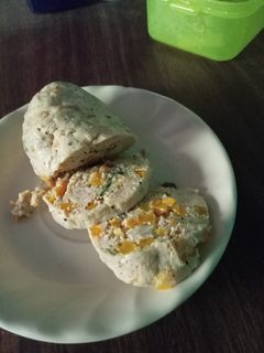 Una foto de Fiambre de pollo con pimientos, espinacas y zanahorias 🥕
