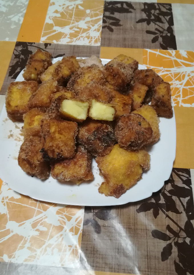 Una foto de Leche frita con esencia de naranja