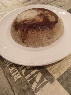 Una foto de Flan de plátano sin azúcar