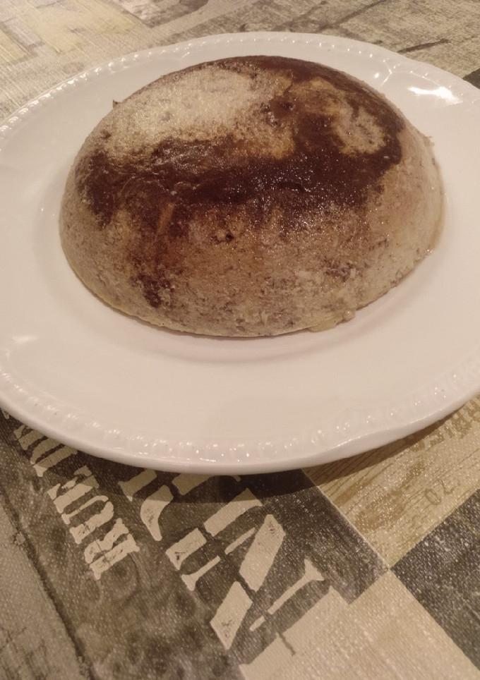 Una foto de Flan de plátano sin azúcar