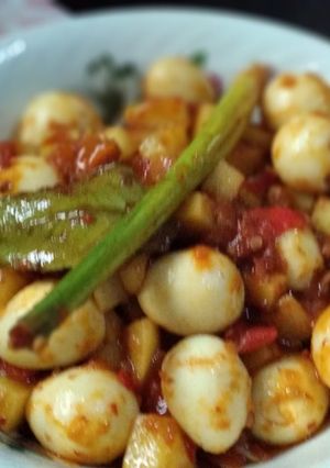 Foto resep Balado kentang dan telur puyuh