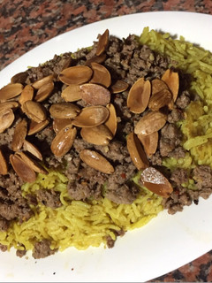 صورة لوصفة كبسة باللحم المفروم