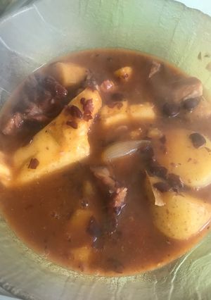 Una foto de Habichuela con panceta de cerdo ahumada
