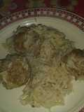 Arroz con albóndigas