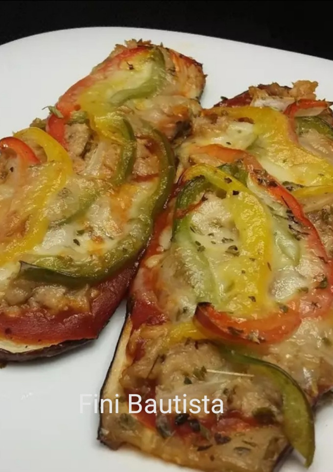 Una foto de Pizzas de berenjena