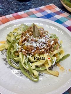 Φωτογραφία της συνταγής Pasta σπανάκι με σάλτσα κιμά!