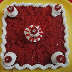 A picture of Cherry Trifle pudding.