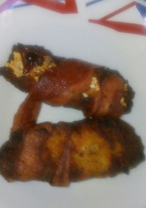 A picture of Bacon-Wrapped Meat Pockets.