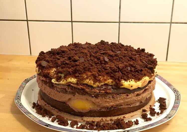 Schokoladen-Pfirsich-Torte