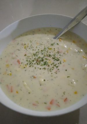 Foto resep Sup Krim Ayam Jagung (MPASI 1+)