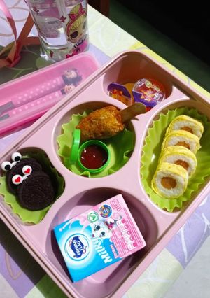 Foto resep Bekal sekolah sushi telur isi sosis