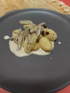 Une photo de Gnocchis à la sauce champignon