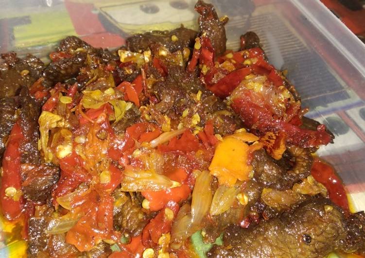 Dendeng Sapi Balado Simple