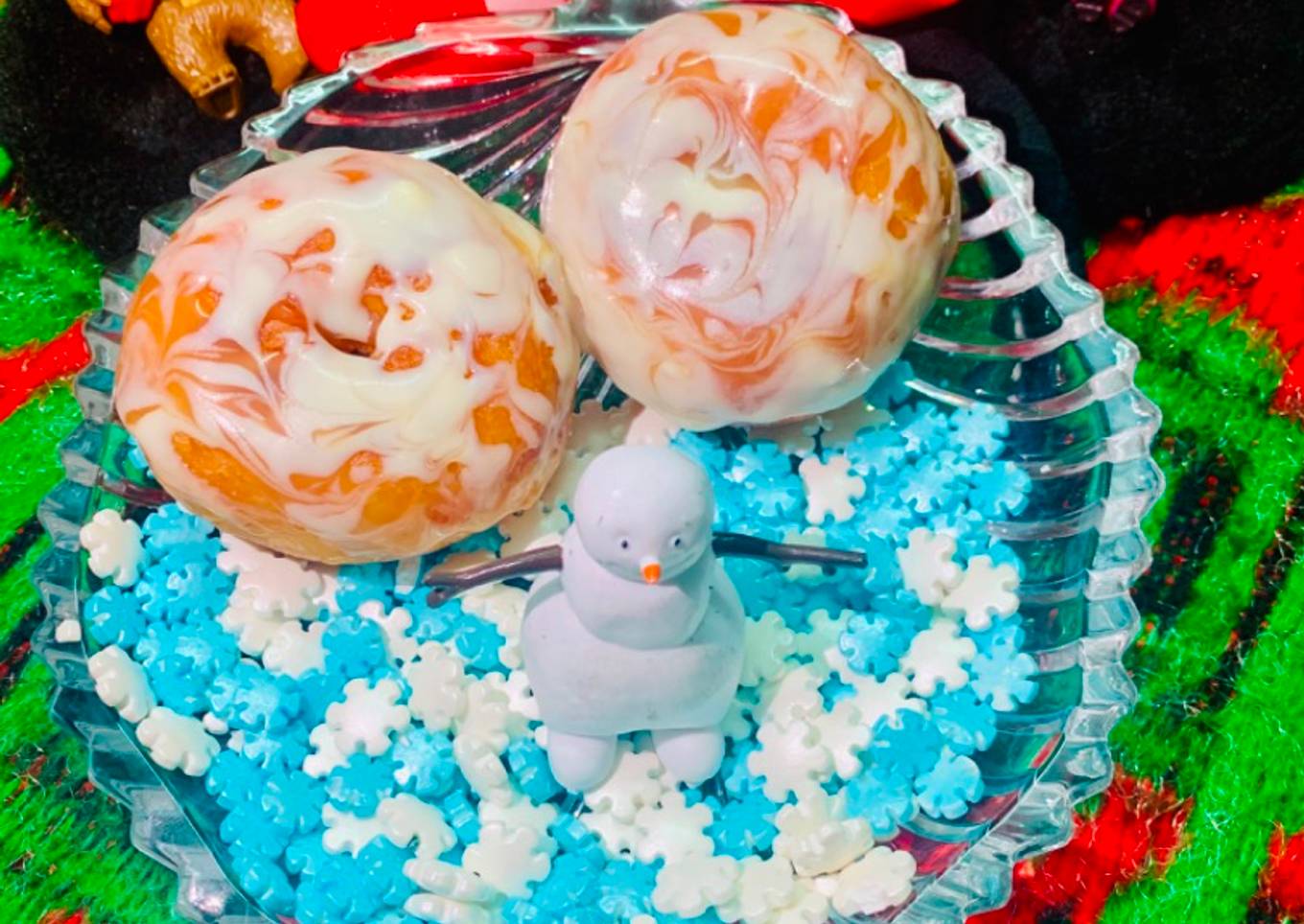 White chocolate Filled Doughnuts (Eggless)