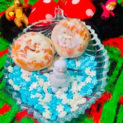 A picture of White chocolate Filled Doughnuts (Eggless).