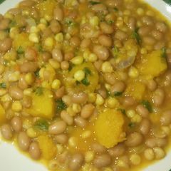 A picture of Githeri mixed with malenge#mystaplefoodrecipecontest.