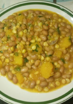 A picture of Githeri mixed with malenge#mystaplefoodrecipecontest.