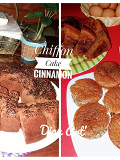 Foto resep Chiffon Cake Cinnamon & Topping Elmer Crispy Ball