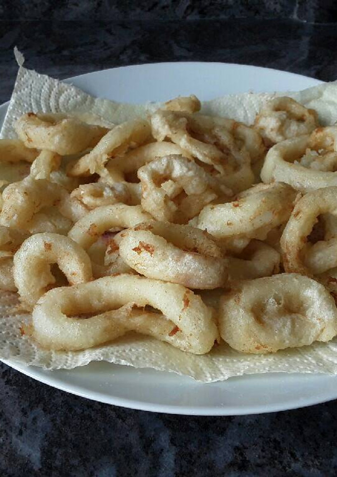 Una foto de Calamares fritos con tempura casera
