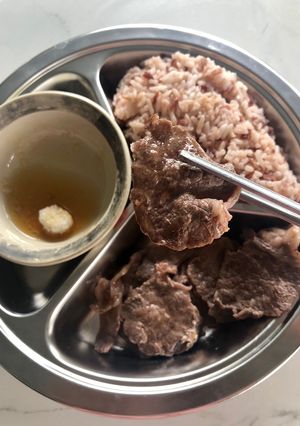 รูปของ 🥩เนื้อย่าง+น้ำมันงาเกลือ🥢