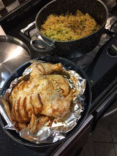 صورة لوصفة فروج محشي رز بالخضار 😋🥰
