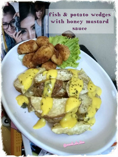 Foto resep Fish & Potato Wedges with Honey Mustard Sauce