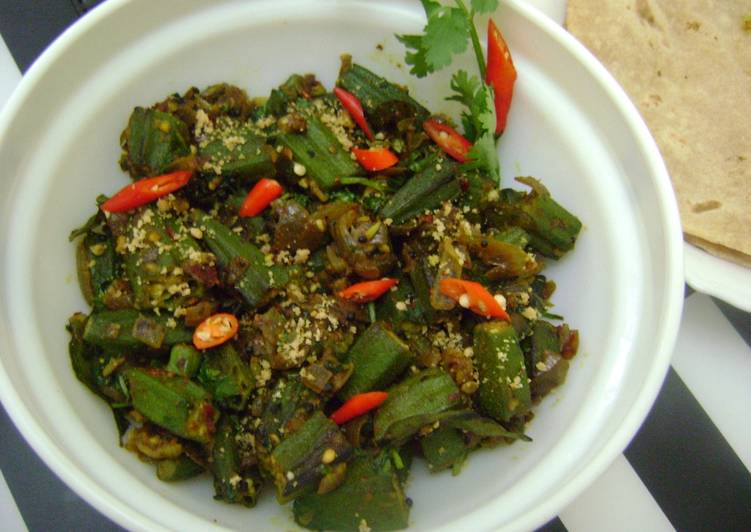 Steps to Prepare Speedy Okra Peanut Masala